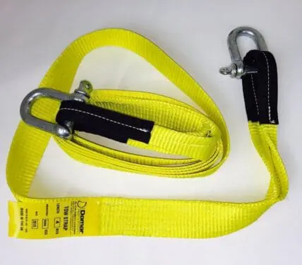 Tow Strap 5ton Heavy Duty 4mtr with 2 shackles - Damar Webbing Solutions Ltd