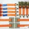 Vehicle Transporter Recovery Straps Orange Small Pad x 4 - Damar Webbing Solutions Ltd