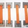 Vehicle Transporter Recovery Straps Orange Small Pad x 4 - Damar Webbing Solutions Ltd