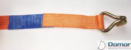 Vehicle Transporter Recovery Straps Orange Small Pad x 4 - Damar Webbing Solutions Ltd