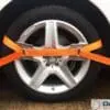 Vehicle Transporter Recovery Straps Orange Small Pad x 4 - Damar Webbing Solutions Ltd