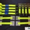 Vehicle Transporter Recovery Straps Hi Viz Yellow Small Pad x 4 - Damar Webbing Solutions Ltd