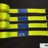 Vehicle Transporter Recovery Straps Hi Viz Yellow Small Pad x 4 - Damar Webbing Solutions Ltd