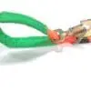 Recovery ratchet transporter safety strap with snap hook and ring - Damar Webbing Solutions Ltd