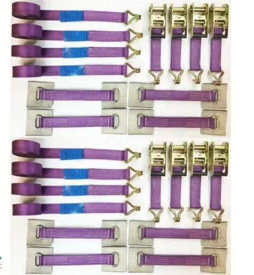 8 x Recovery Ratchet ! Purple ! Alloy Wheel Straps Trailer 5ton - Damar Webbing Solutions Ltd