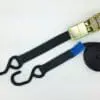 Ratchet strap 800kgs 3mtr with plastic coated S hooks - Damar Webbing Solutions Ltd