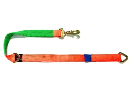 Recovery ratchet transporter safety strap with snap hook and ring - Damar Webbing Solutions Ltd