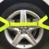 Recovery Ratchet ! HI-VISABILITY YELLOW ! Alloy Wheel Safety Straps Trailer x2 S - Damar Webbing Solutions Ltd