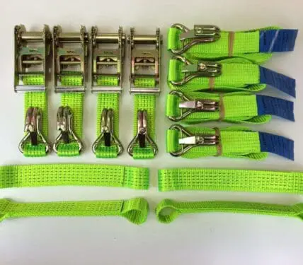 Recovery Ratchet HI-VIZABILITY GREEN Alloy Wheel Trailer 5ton Safety Hooks NEW - Damar Webbing Solutions Ltd