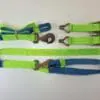 Recovery Ratchet Hi Vis Green Alloy Wheel Safety Straps Trailer Snap Hooks x 2 - Damar Webbing Solutions Ltd