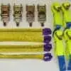 Recovery Ratchet HI-VISABILITY YELLOW Alloy Wheel Straps Trailer Barrel Hooks - Damar Webbing Solutions Ltd