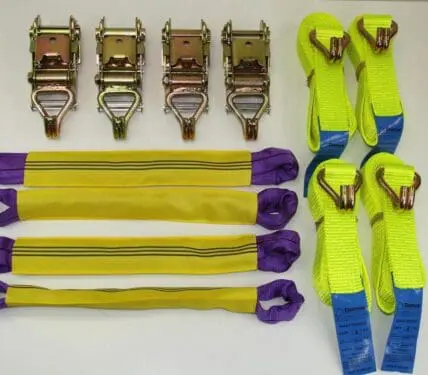 Recovery Ratchet HI-VISABILITY YELLOW Alloy Wheel Straps Trailer Barrel Hooks - Damar Webbing Solutions Ltd