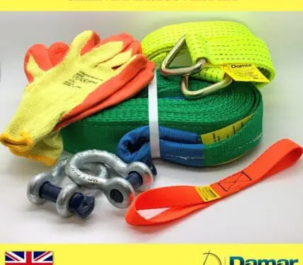 Green lane 4X4 offroad recovery kit - Damar Webbing Solutions Ltd