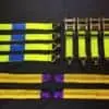 Vehicle Transporter Recovery Straps Hi Vis Yellow soft links x 4 - Damar Webbing Solutions Ltd