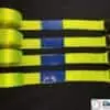 Vehicle Transporter Recovery Straps Hi Vis Yellow soft links x 4 - Damar Webbing Solutions Ltd