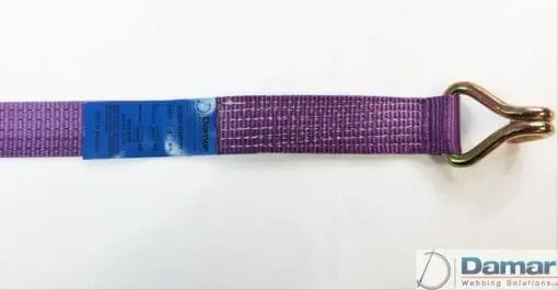 Vehicle Transporter Recovery Straps Violet small Pad x 4 - Damar Webbing Solutions Ltd