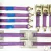 Vehicle Transporter Recovery Straps Violet small Pad x 4 - Damar Webbing Solutions Ltd