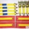 Vehicle Transporter Recovery Straps Yellow Big Pads x 4 - Damar Webbing Solutions Ltd