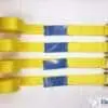 Vehicle Transporter Recovery Straps Yellow Big Pads x 4 - Damar Webbing Solutions Ltd