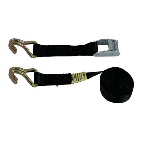 Cam buckle strap with hooks black