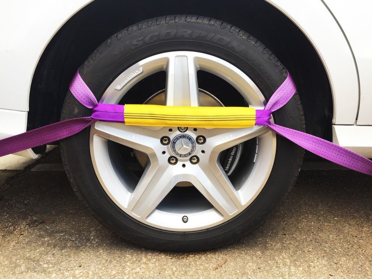 8 x Recovery Ratchet ! Violet ! Alloy Wheel Straps Trailer transporter 5ton - Damar Webbing Solutions Ltd