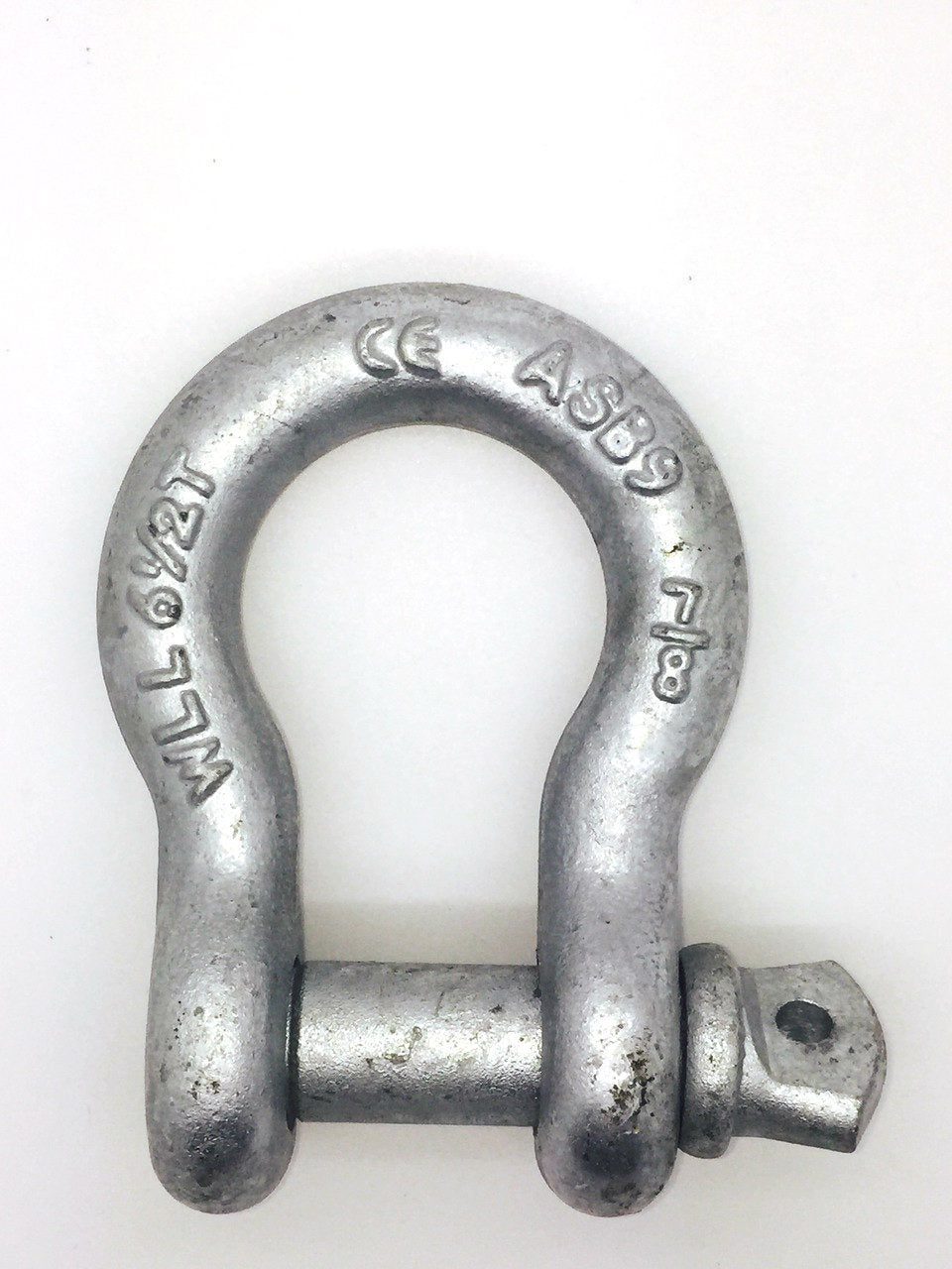 Bow shackle Galvanised 6.5ton - screw pin / tested - Damar Webbing Solutions Ltd