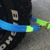 Recovery Ratchet Hi Vis Green Alloy Wheel Safety Straps Trailer Snap Hooks x 2 - Damar Webbing Solutions Ltd
