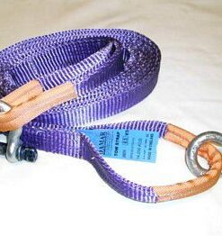 Tow strap 4.5mtr 14ton with tested shackles - Damar Webbing Solutions Ltd