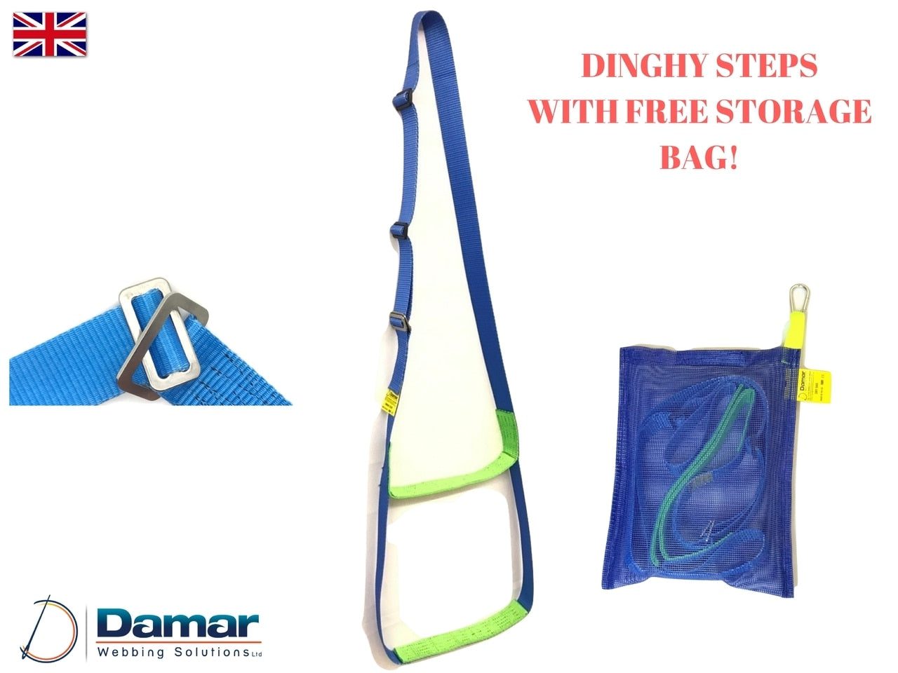 Dinghy Step Inflatable Boat Boarding Ladder - Damar Webbing Solutions Ltd