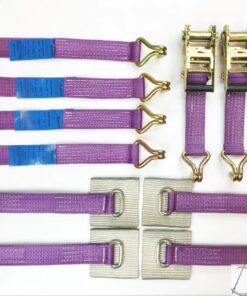 Vehicle Transporter Recovery Straps Violet small Pad x 4 - Damar Webbing Solutions Ltd