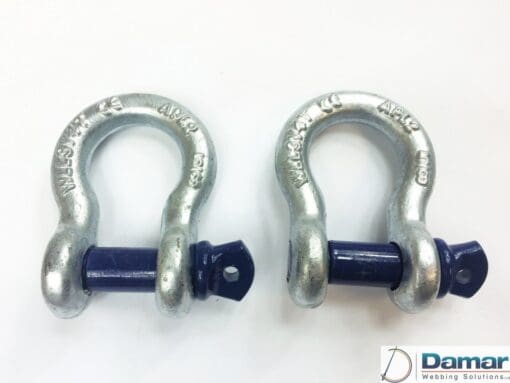 Tow strap 4x4 recovery 6mtr 10ton with 2 tested shackles - Damar Webbing Solutions Ltd