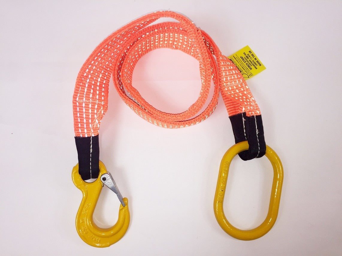 Quick Strop Winch Strap Lightweight Hook and Ring 2mtr - Damar Webbing Solutions Ltd