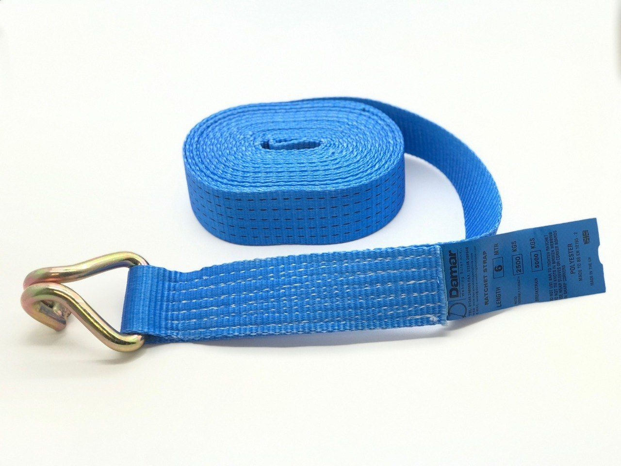 Ratchet straps 5ton long ends only 5000kgs with claw hooks