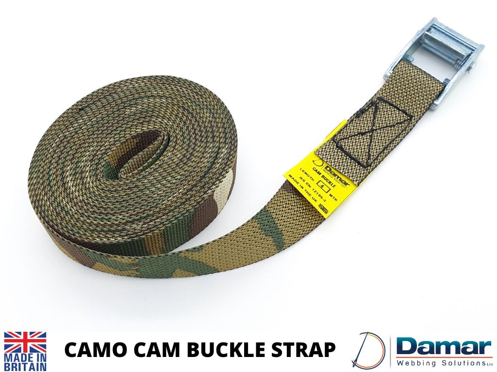 Camo Cam buckle tie down straps endless (Choose length)