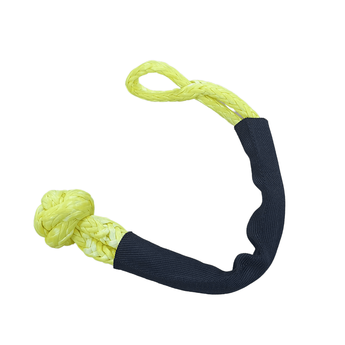 Soft shackle 8mm x 460mm YELLOW UHMWPE with 9384kgs MBL - Damar Webbing Solutions Ltd
