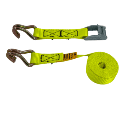 Cam buckle strap with hooks Hi Vis Yellow