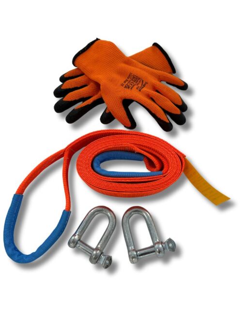 Tow strap heavy duty Hi Vis Orange